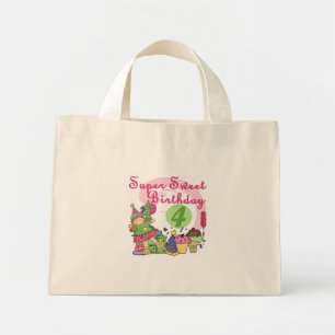 Mini Tote Bag T-shirts et cadeaux Super Sweet 4e anniversaire
