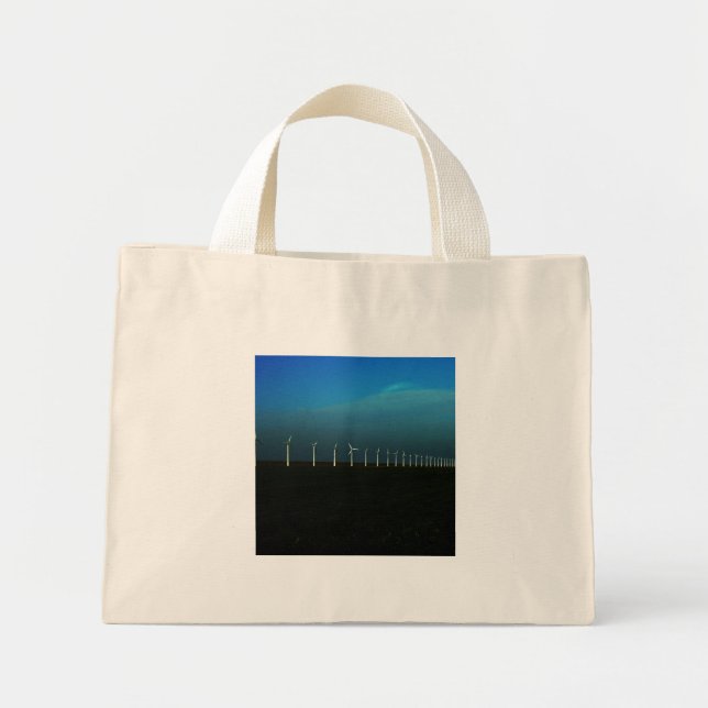 Mini Tote Bag Tcna de ferme éolienne (Devant)