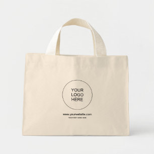 Mini Tote Bag Téléchargez le logo de votre entreprise Adresse du