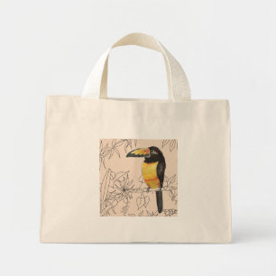 Mini Tote Bag Toucans sur une petite Fourre-tout