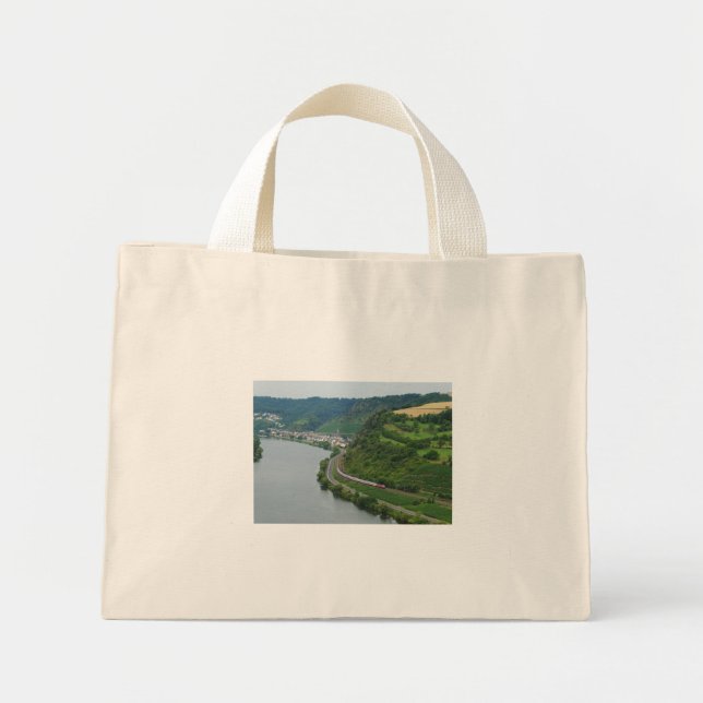 Mini Tote Bag Train de voyageurs près de Löf (Devant)