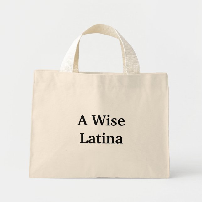 Mini Tote Bag Une Latina Fourre-tout sage (Devant)