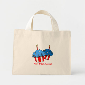 Mini Tote Bag USA-An American Cupcake Birday