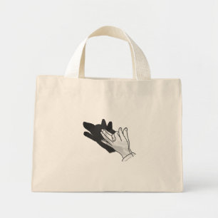 Mini Tote Bag Wolf Silhouette