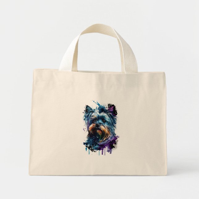 Mini Tote Bag Yorkie, mignon (Devant)