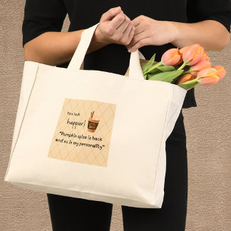 Mini Tote Bag You look happier! Pumpkin spice is back