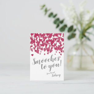 Mini Valentine   Smooches für dich! Mitteilungskar Mitteilungskarte