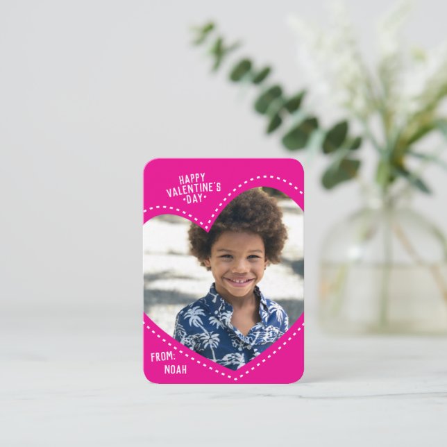 Mini Valentine | Vollständige Herz-Note-Karte Mitteilungskarte (Stehend Vorderseite)