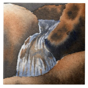 Mini-Wasserfall auf dem Bachforellenbach Fliese