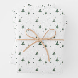 Mini-Weihnachtsbaumwrapping Paper Sheets Geschenkpapier Set