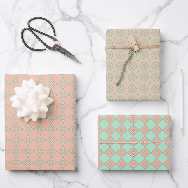 Mini Whirlwind Wrapping Paper Flat Sheet Set Geschenkpapier Set (Vorderseite)