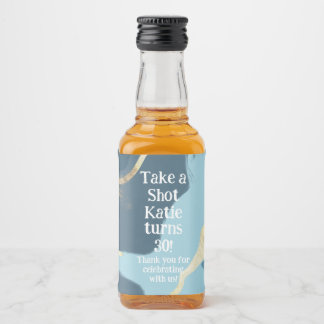Mini Whiskey Botlle Label, Liquor Label - Birthday Alkoholflaschenetikett