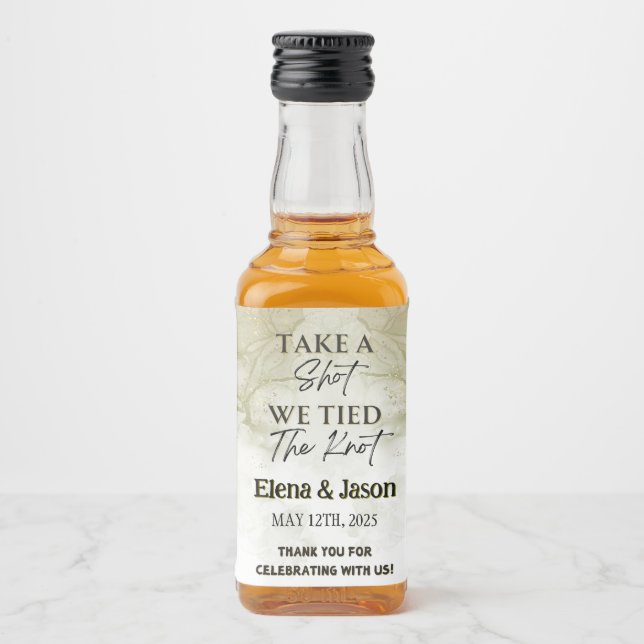 Mini Whiskey Botlle Label - Liquor Label - Wedding Alkoholflaschenetikett (Vorderseite)
