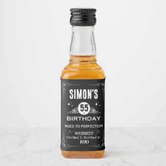 Mini-Whiskey-Flasche - Vintages Liquor-Etikett Alkoholflaschenetikett