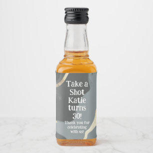 Mini-Whiskey-Flaschenetikett, Likör-Etikett - Gebu Alkoholflaschenetikett
