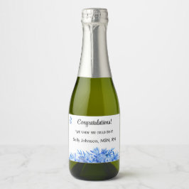 Mini Wine Bottle Congratulations Cobalt Blue (10)