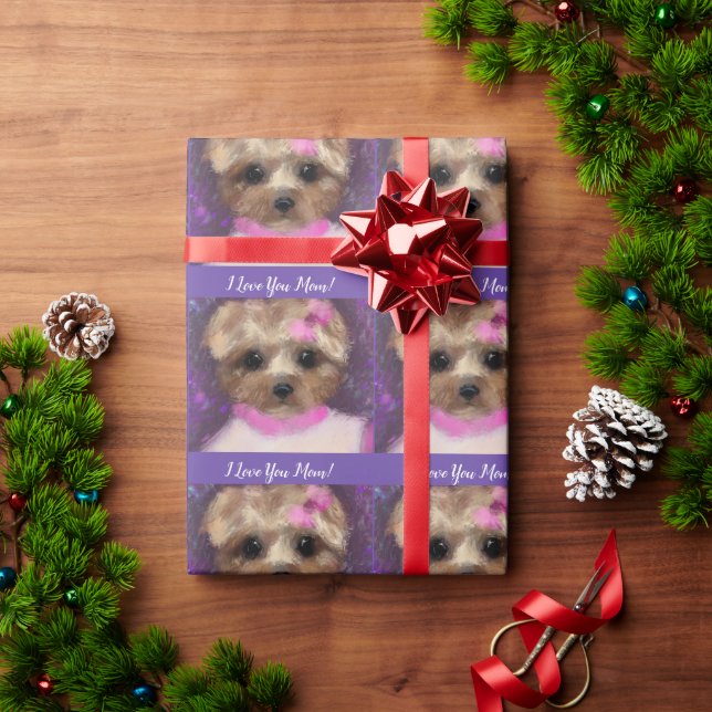 MINI YORKIE POO GESCHENKPAPIER (Feiertagsgeschenk)