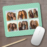 Mini Zickzack Muster mit Trendy 6 Foto Collage Mousepad<br><div class="desc">Benutzen Sie Instagram-Kontobilder oder andere beliebte Apps,  um mit sechs quadratischen Fotos ein einzigartiges und persönliches Geschenk zu machen. Oder man behalte den Hipster Welpe und macht einen trendigen Sake. Wenn Sie die Bilder anpassen müssen,  klicken Sie auf das Werkzeug anpassen,  um Änderungen vorzunehmen.</div>