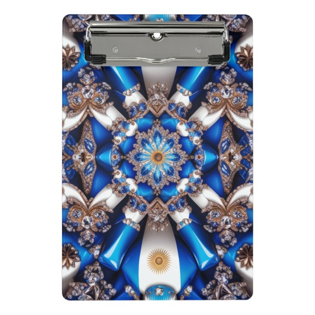 Mini-Zwischenablage mit argentinischen Farben Mini Klemmbrett (Vorderseite)