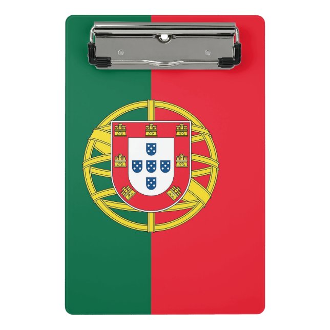 Mini-Zwischenablage mit der Flagge Portugals Mini Klemmbrett (Vorderseite)