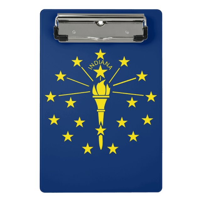Mini-Zwischenablage mit der Flagge von Indiana Sta Mini Klemmbrett (Vorderseite)