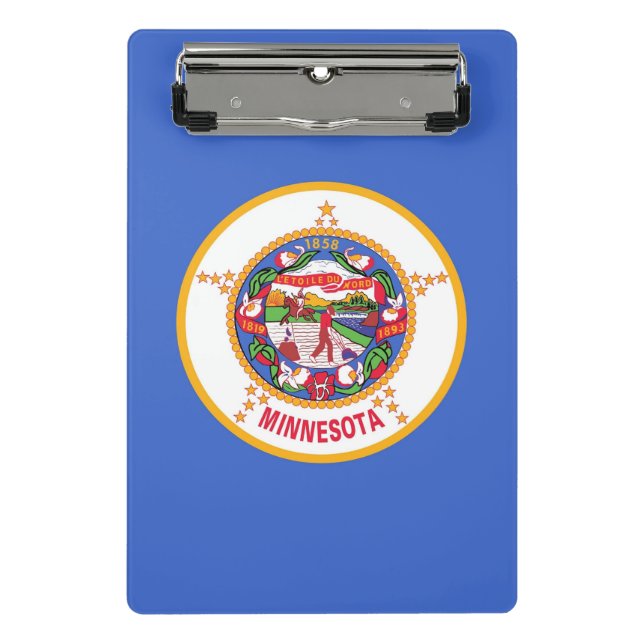 Mini-Zwischenablage mit der Flagge von Minnesota,  Mini Klemmbrett (Vorderseite)