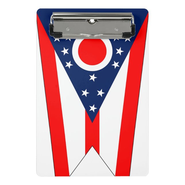 Mini-Zwischenablage mit der Flagge von Ohio, USA Mini Klemmbrett (Vorderseite)