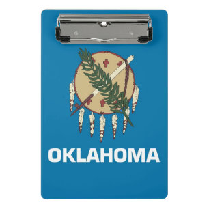 Mini-Zwischenablage mit der Flagge von Oklahoma, U Mini Klemmbrett