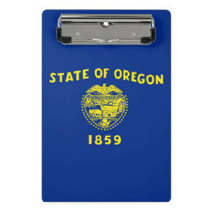 Mini-Zwischenablage mit der Flagge von Oregon, USA Mini Klemmbrett