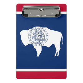 Mini-Zwischenablage mit der Flagge von Wyoming, US Mini Klemmbrett