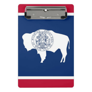 Mini-Zwischenablage mit der Flagge von Wyoming, US Mini Klemmbrett