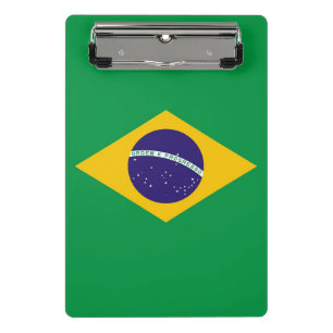 Mini-Zwischenablage mit Flagge Brasiliens Mini Klemmbrett