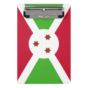 Mini-Zwischenablage mit Flagge Burundis Mini Klemmbrett