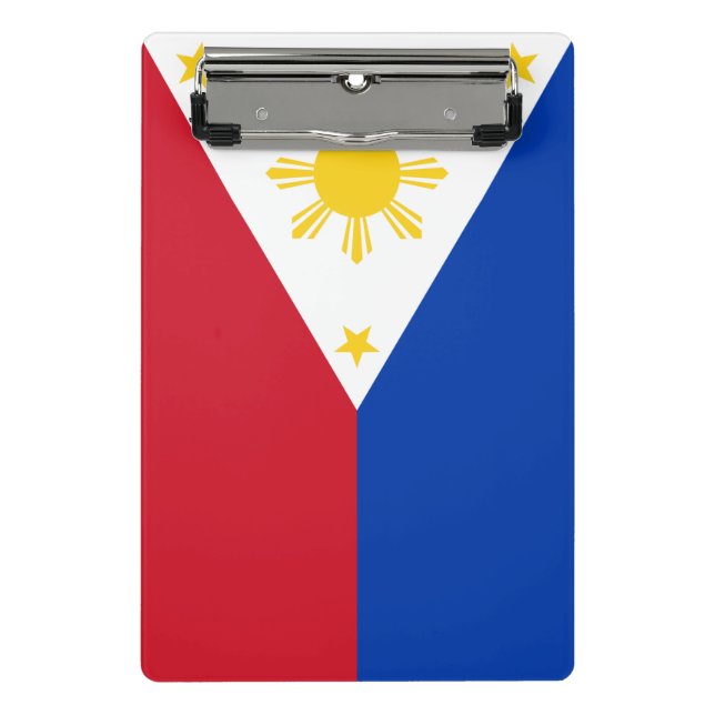 Mini-Zwischenablage mit Flagge der Philippinen Mini Klemmbrett (Vorderseite)