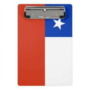 Mini-Zwischenablage mit Flagge des Chilen Mini Klemmbrett