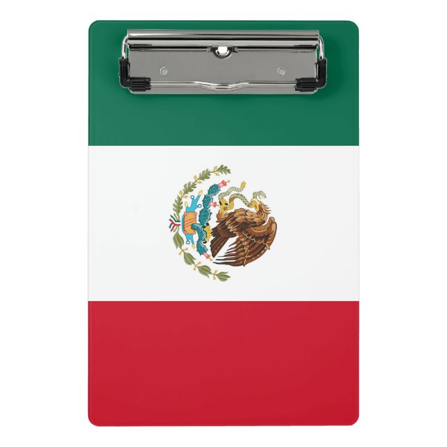 Mini-Zwischenablage mit Flagge Mexikos Mini Klemmbrett (Vorderseite)