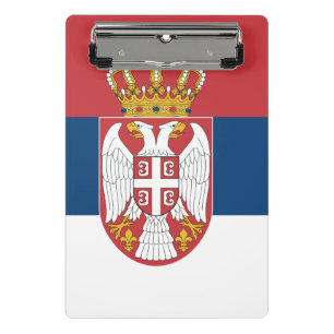 Mini-Zwischenablage mit Flagge Serbiens Mini Klemmbrett