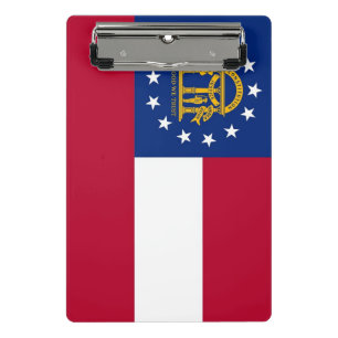 Mini-Zwischenablage mit Flagge von Georgia, USA Mini Klemmbrett
