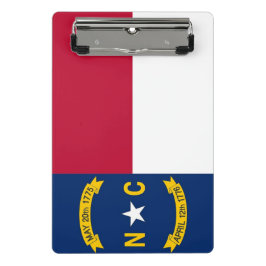 Mini-Zwischenablage mit Flagge von North Carolina Mini Klemmbrett