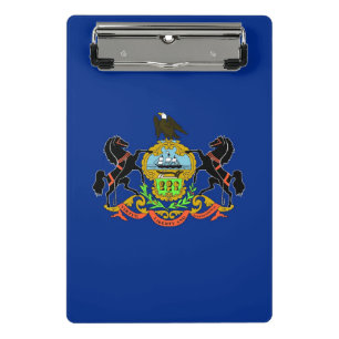Mini-Zwischenablage mit Flagge von Pennsylvania, U Mini Klemmbrett