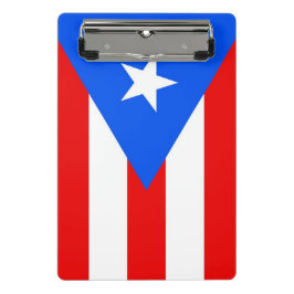 Mini-Zwischenablage mit Flagge von Puerto Rico, US Mini Klemmbrett