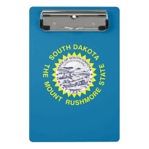 Mini-Zwischenablage mit Flagge von South Dakota, U Mini Klemmbrett