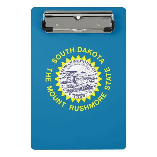 Mini-Zwischenablage mit Flagge von South Dakota, U Mini Klemmbrett (Vorderseite)
