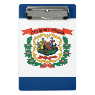 Mini-Zwischenablage mit Flagge von West Virginia, Mini Klemmbrett