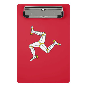 Mini-Zwischenablage mit Isle Man-Flagge, Vereinigt Mini Klemmbrett