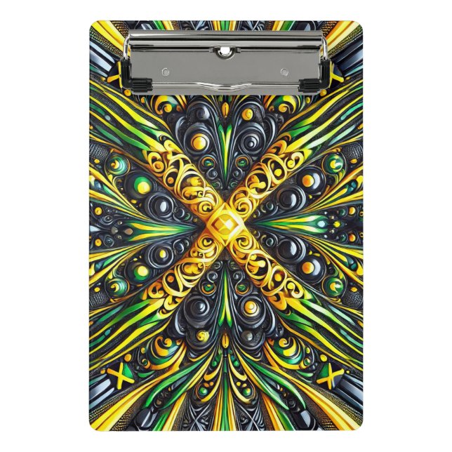 Mini-Zwischenablage mit jamaikanischen Farben Mini Klemmbrett (Vorderseite)