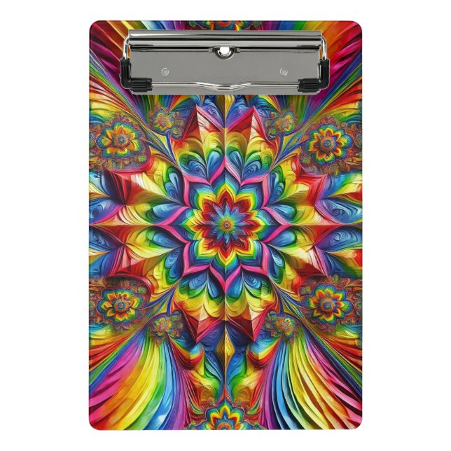 Mini-Zwischenablage mit LGBTQ-Farben Mini Klemmbrett (Vorderseite)