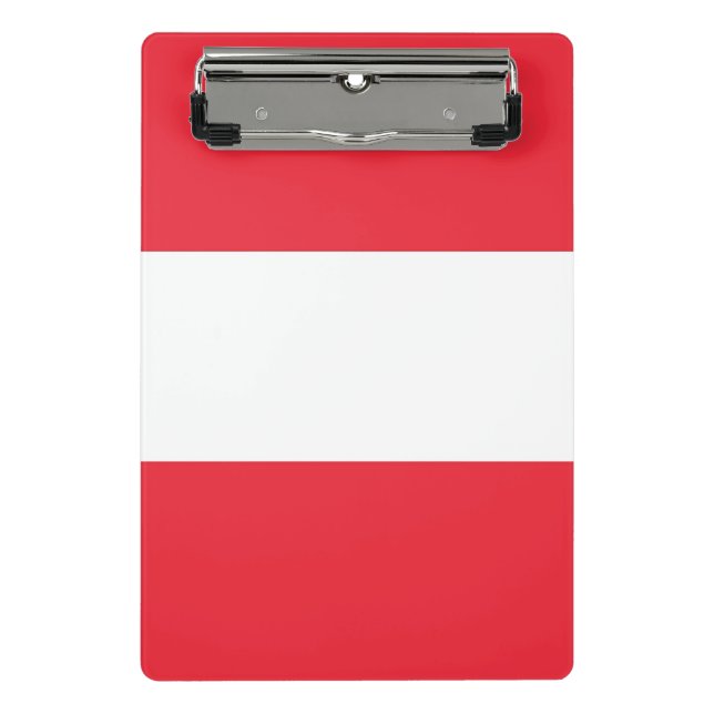 Mini-Zwischenablage mit österreichischer Flagge Mini Klemmbrett (Vorderseite)