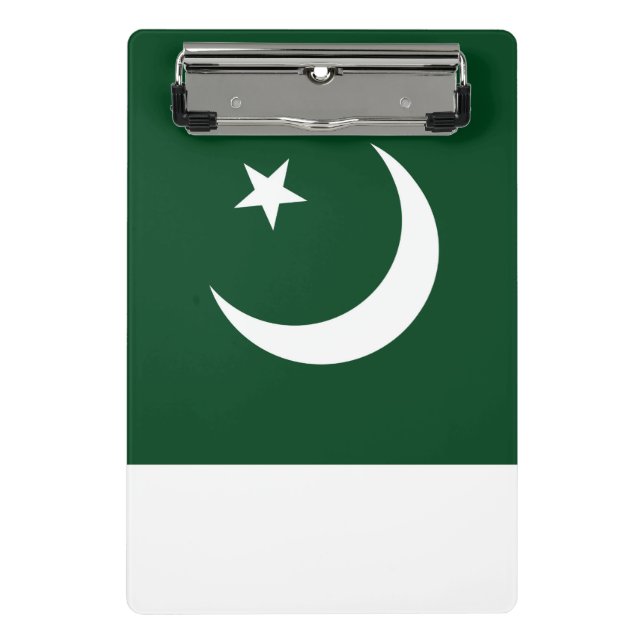 Mini-Zwischenablage mit pakistanischer Flagge Mini Klemmbrett (Vorderseite)