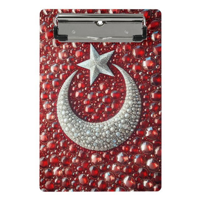 Mini-Zwischenablage mit türkischen Farben Mini Klemmbrett (Vorderseite)